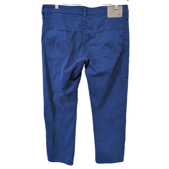 AG Graduate SUD Jean Men 34 (35x29)* Tailored Leg Sueded Stretch Sateen Blue - Picture 2 of 11